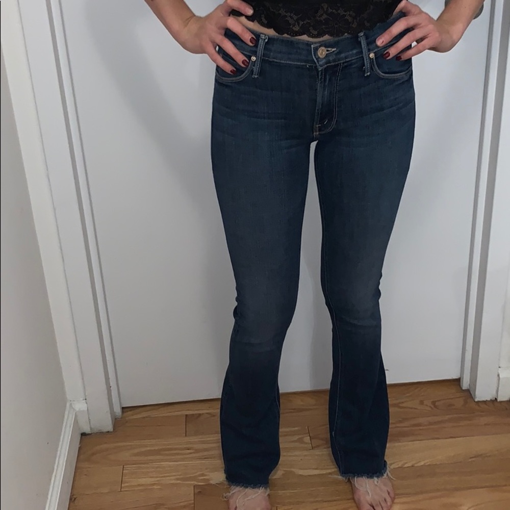 Runaway Fray Mother Jeans